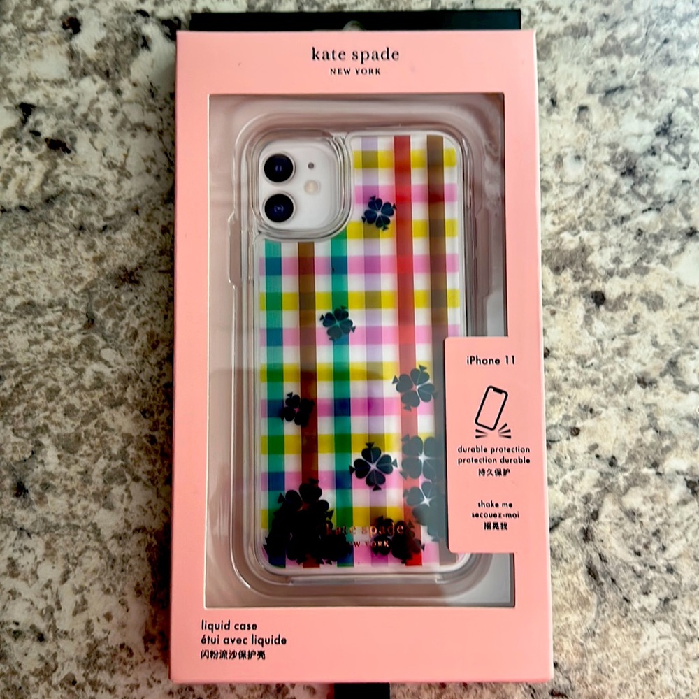 NIB iPhone11 Kate Spade Phone Liquid Case